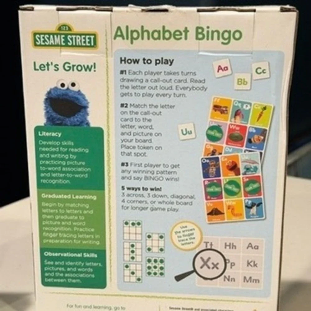 Disney Memory Game + Sesame Street Bingo Bundle Kids Educational Games‎ Lot 3